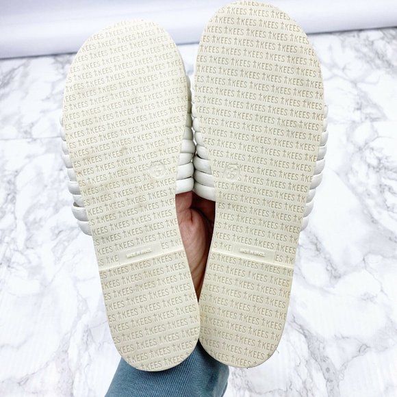 TKEES Caro Leather Sandals Slides Cream White Strappy Womens Size EUR 37 US 6 - Picture 6 of 7